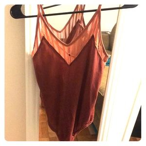 Top Shop Velvet Bodysuit